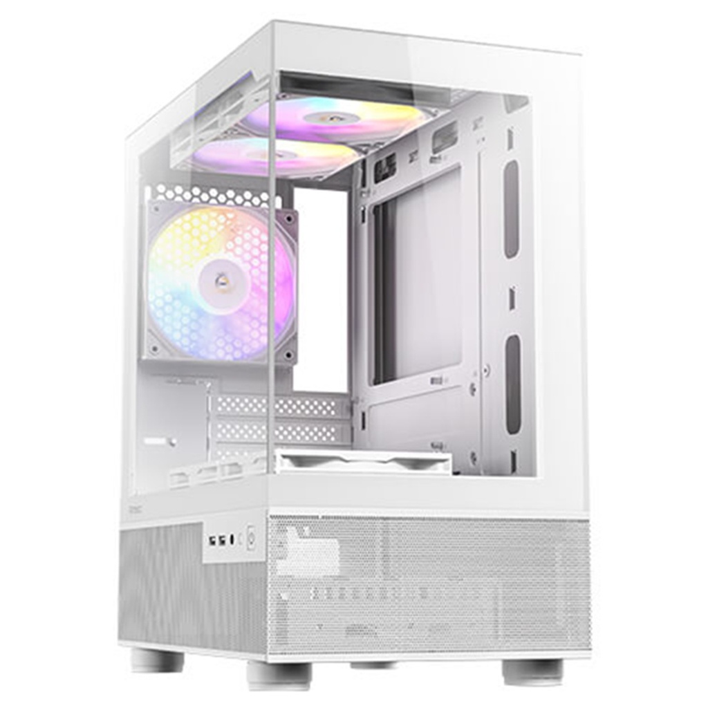Gabinete Antec Cx200m RGB Elite Mini Tower Micro ATX ITX 5 Ventiladores ARGB Instalados