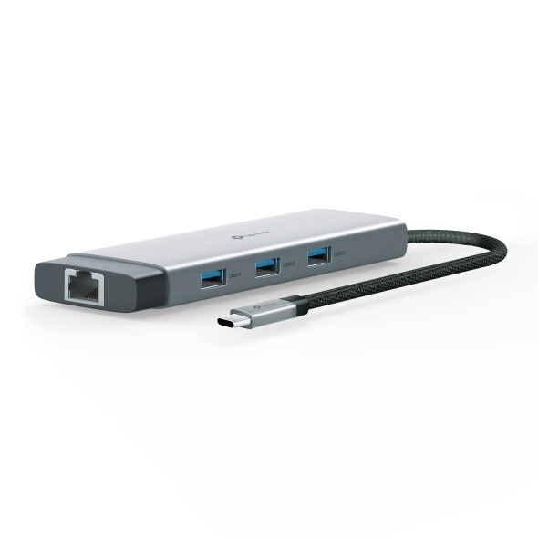 TP-Link Hub USB-C 9 en 1, HDMI 4K 60Hz, PD 100W, Ethernet Gigabit, SD/microSD, Puertos USB-C 5Gbps y 3× USB-A, Plug & Play, Compatible con MacOS, Windows, iOS, Android, ChromeOS (UH9120C)