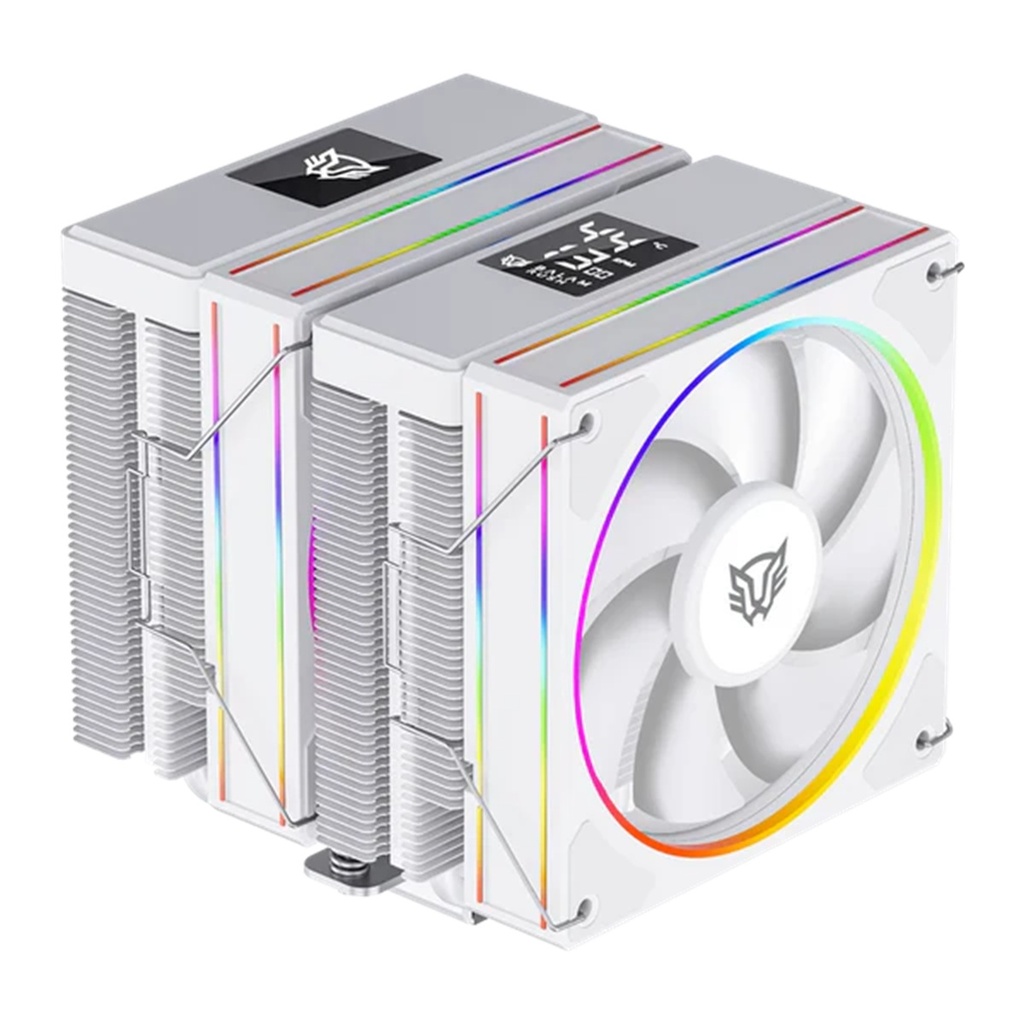 Enfriamiento de Aire Balam Rush Heliux Pro HEX75 Display Digital Doble Disipador ARGB TDP 270W