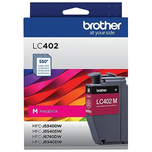 Cartucho De Tinta Brother Lc402m Magenta Rinde 550 Páginas