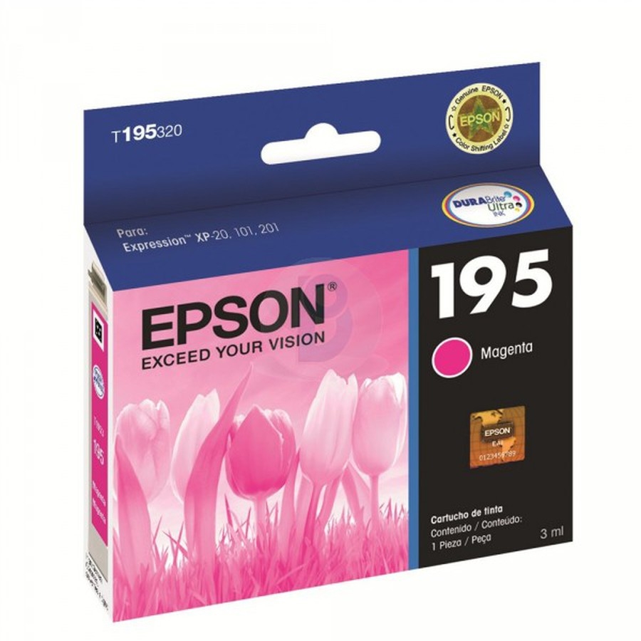 Cartucho de Tinta Epson 195 Magenta Modelo: T195320