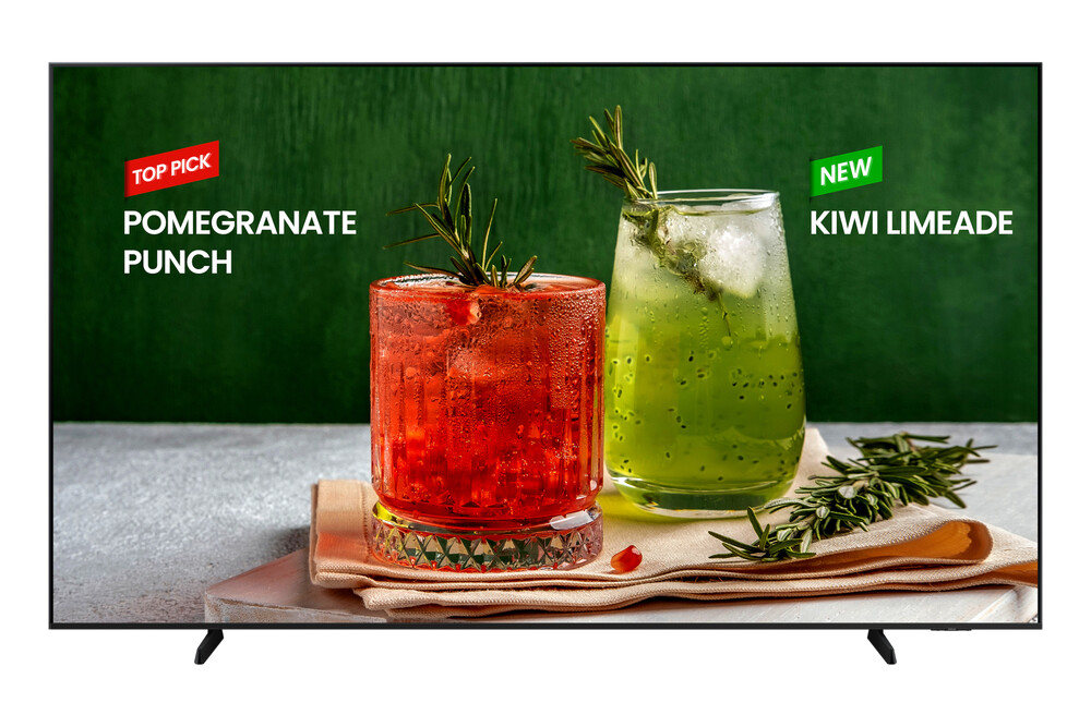 Pantalla samsung bed-h 98 in led crystal 4k uhd resolución 3840x2160 smart tv  admon contenido 16/7 3y