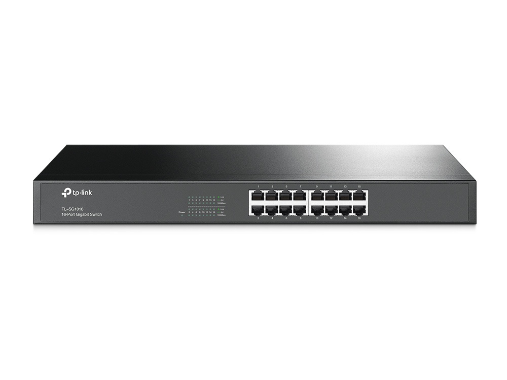Switch rack tp-link/16ptos giga/save energy 40%/19"/tl-sg1016