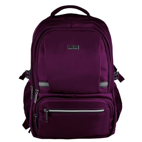 Pc-084686 mochila para laptop 15.6-17 pulgadas múltiples compartimentos modelo forter color morado | perfect choice -