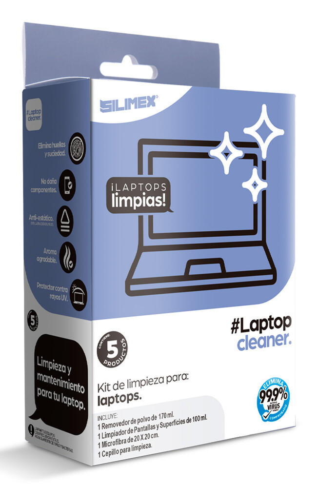 Kit completo limpieza de computadora silimex laptopcleaner