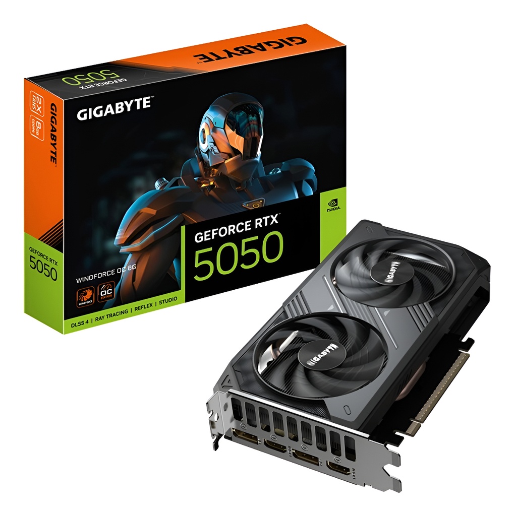 Tarjeta de video gigabyte nvidia geforce rtx 5050 windforce oc, 8g 128-bit  gddr6, pci express 5.0