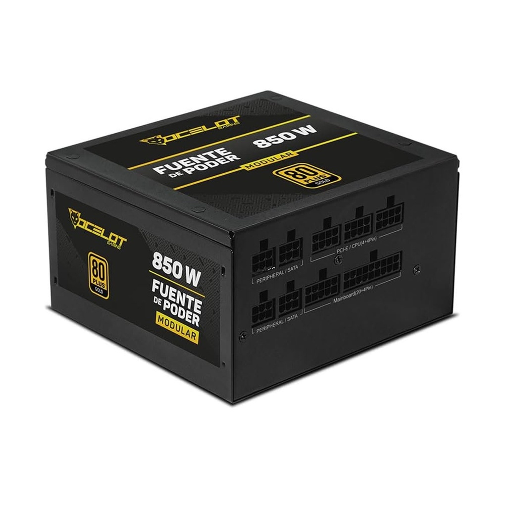 Fuente de Poder Ocelot Gaming OPS850 80 PLUS Gold ATX Modular 24-pin ATX 120mm 850W 