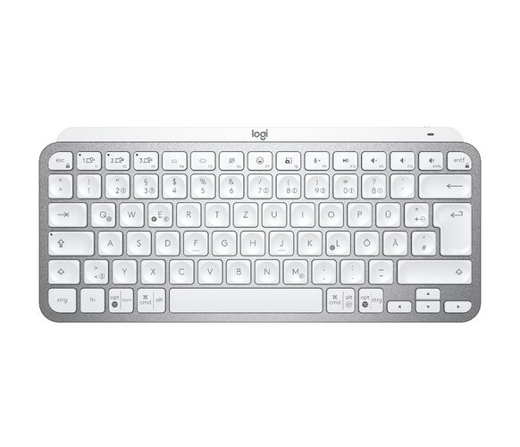 Teclado logitech mx keys mini iluminado bt 10mt pale gray (920-010477)