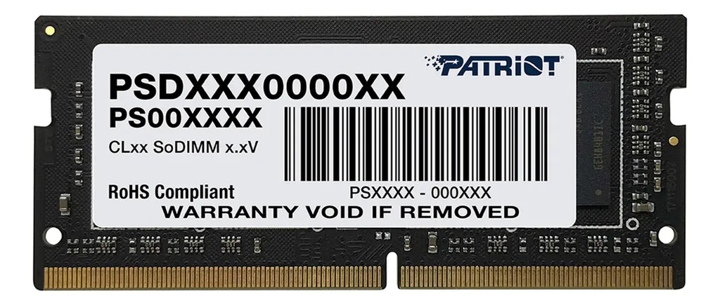 Memoria RAM Patriot Signature Line DDR4, 3200MHz, 16GB, Non-ECC, CL22, SO-DIMM