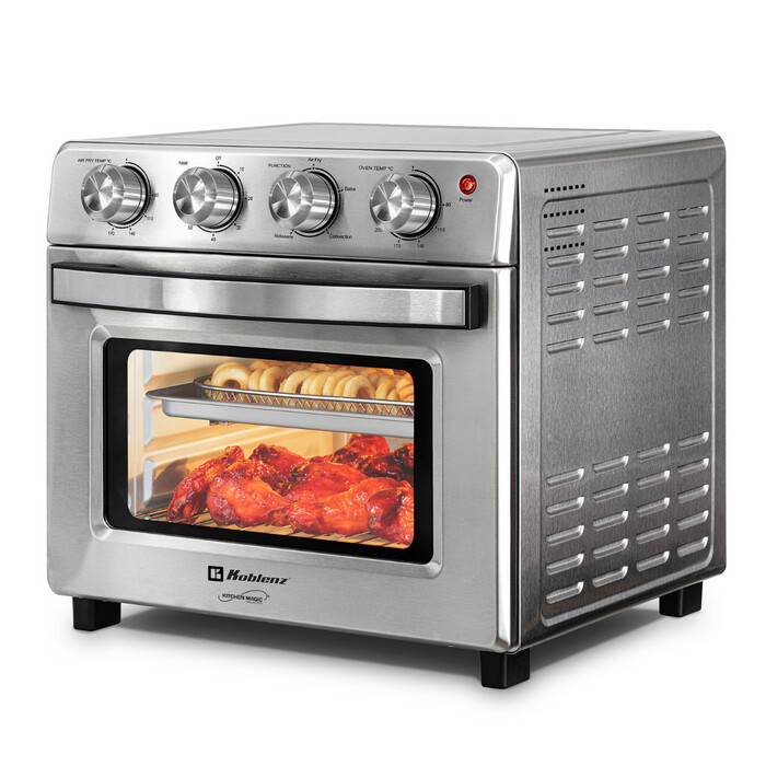 Koblenz Horno Eléctrico/Freidora HFKM-1400, 1400W, 230°C máx, Acero Inoxidable