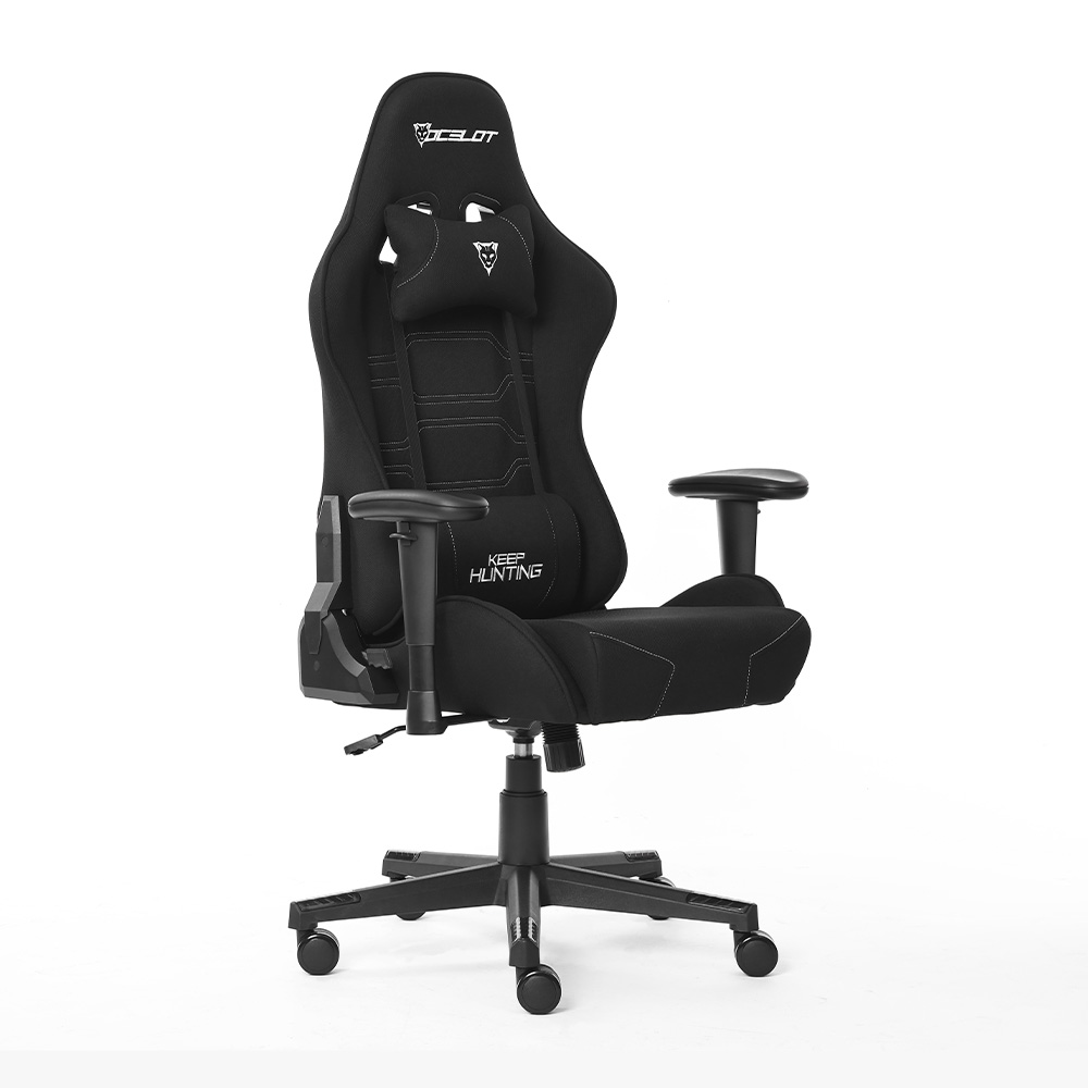 Silla ocelot gaming ost-black night tela automotriz base nylon ajustable