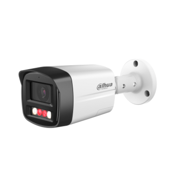 Camara ip dahua ipc-hfw2549tl-s-pv bullet de 5mp con smart dual iluminacion y disuasion activa para maxima seguridad. cuenta con smd plus, proteccion perimetral, microfono y bocina integrados.ip67