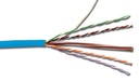 Bobina de cable utp reelex, de 4 pares, alto desempeño cat6, pvc (cm), color azul, 23 awg, 305m