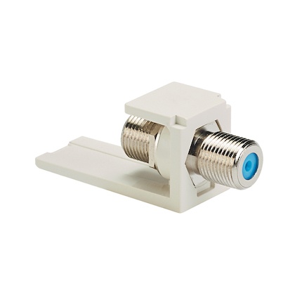 Módulo acoplador coaxial tipo f, keystone, de 75 ohms, 3.0 ghz, color marfil