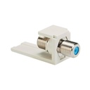 Módulo acoplador coaxial tipo f, keystone, de 75 ohms, 3.0 ghz, color marfil