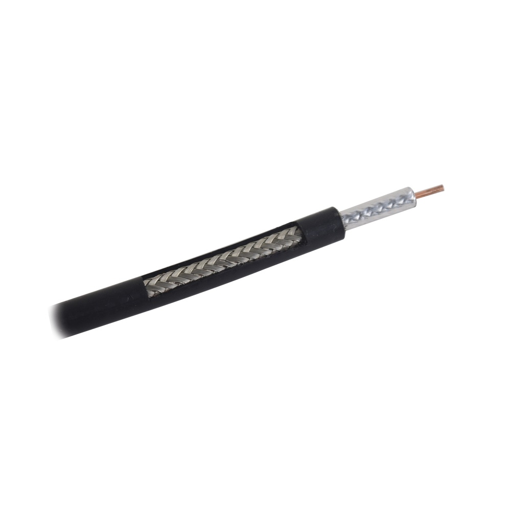 Metro de cable coaxial rg-58 lmrlw-195, baja pérdida de 50 ohms, conductor de cobre sólido