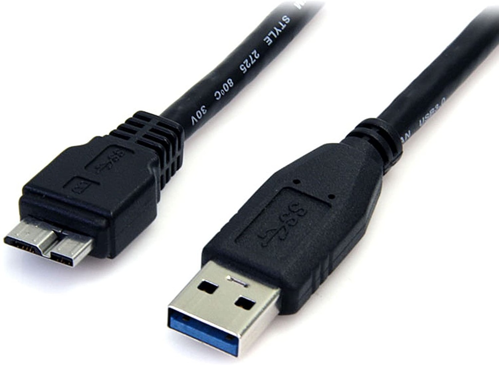 Cable USB 3.0 StarTech Super Speed USB A Macho a Micro USB B Macho 50cm Negro
