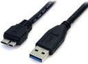 Cable USB 3.0 StarTech Super Speed USB A Macho a Micro USB B Macho 50cm Negro