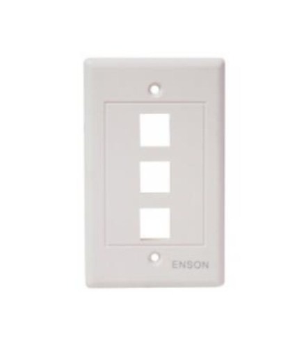 Placa De Pared Universal Enson ENS-FP63 3 Puertos Sin Jack