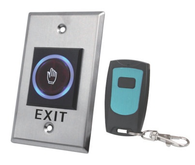 Boton sin contacto no touch ax-touch4rm con apertura a distancia incluye un control remoto de 433mhz