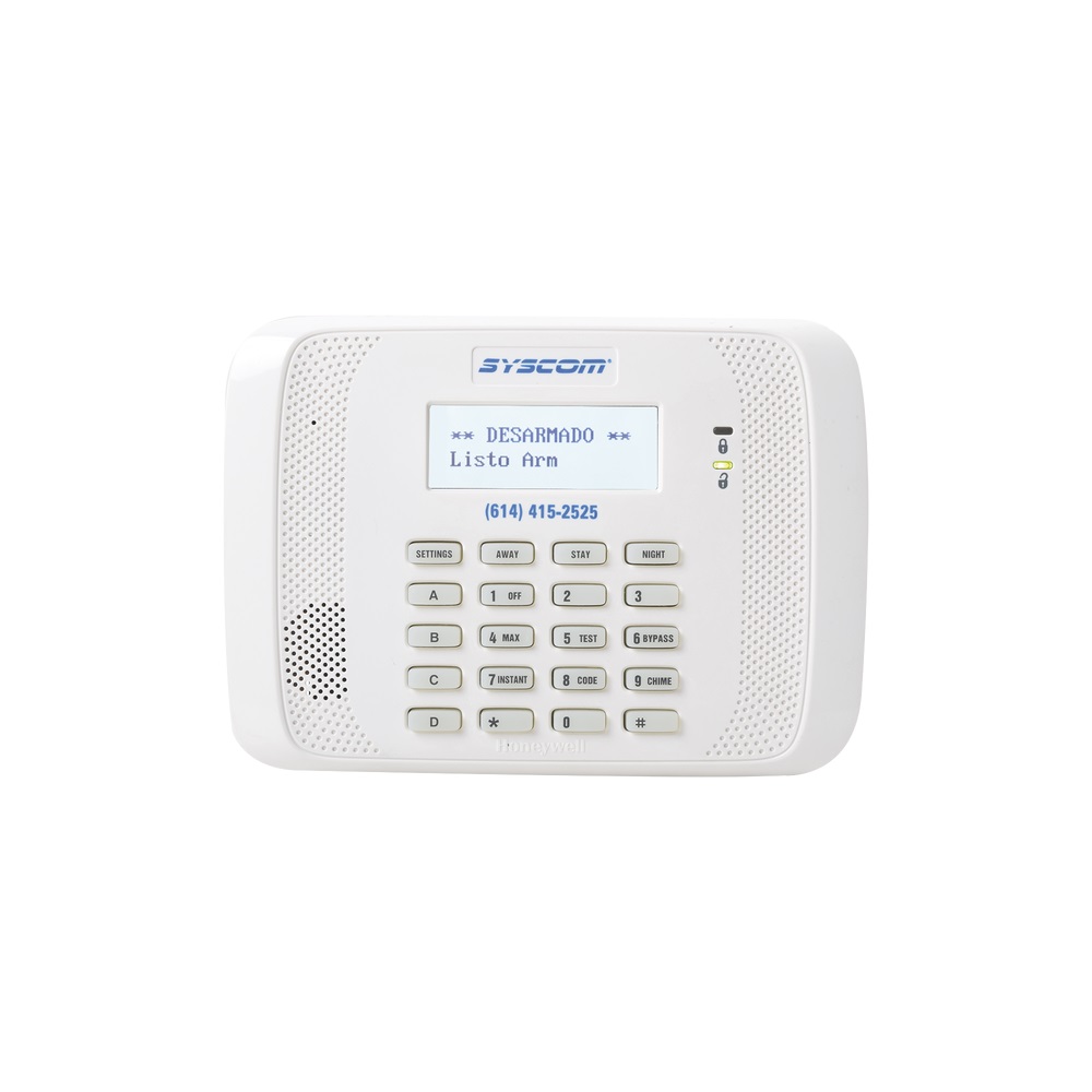 Teclado Programador con Receptor Honeywell Inalámbrico 6162-RF Blanco