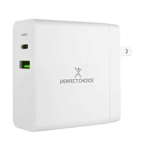 Cargador de pared de 65w usb y type c lap top tablet y smartpho