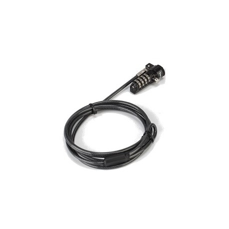 Candado de seguridad 1.5 metros 4.4mm con combinacion acero negro