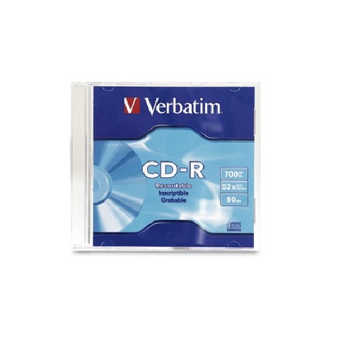 Disco Virgen Verbatim para CD-R 52X 80min 700MB Slim Case