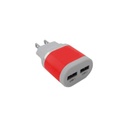 Cargador BRobotix  USB 161264O 2x USB 2.0 Rojo