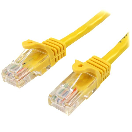 Cable de red 10m amarillo cat5 5e ethernet sin enganche