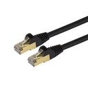 Cable de red ethernet cat6a blindado stp de 3m negro  .