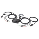 StarTech.com Switch KVM SV211DPUA4K, 2 Puertos DisplayPort/USB