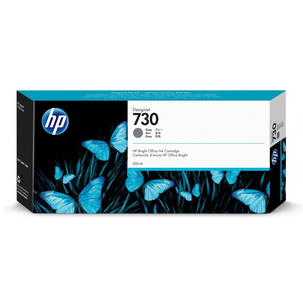 Cartucho De Tinta HP 730 Color Gris De Amplio Formato 300ml 