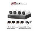 Kit De Vigilancia Dahua DH-XVR1B04-I 4 Cámaras CCTV Bullet Y 4 Canales Con Grabadora