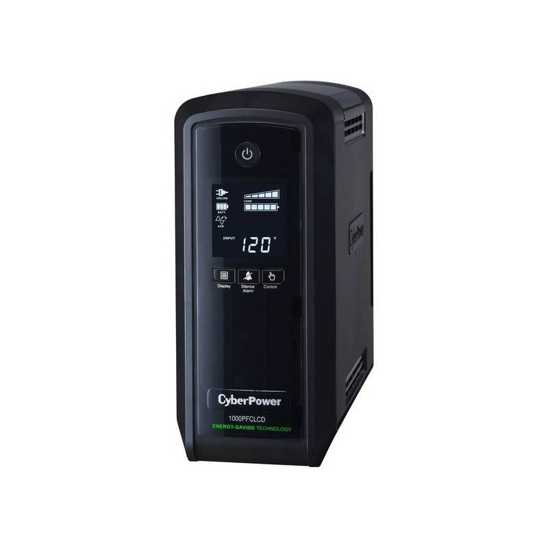 Ups cyberpower cp1000pfclcd 1000va 600w lcd onda senoidal pura compatible pfc