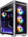 XPG Battlecrusier, Gabinete Gamer Media Torre, Incluye Ventiladores con Luz ARGB, Hecho de Acero con Páneles de Cristal, Color Blanco (Modelo: BATTLECRUSIER-WHCWW)