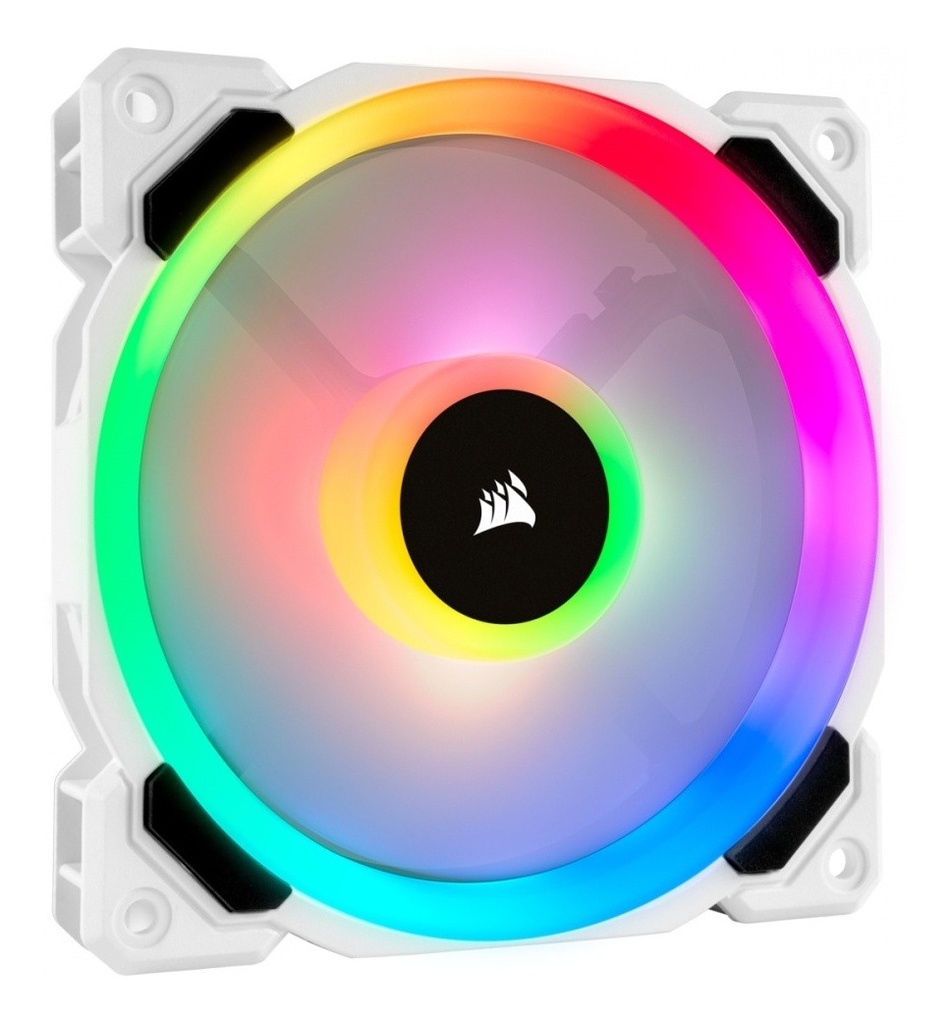 Ventilador para Gabinete Corsair LL120 RGB Luz Dual 120mm Blanco