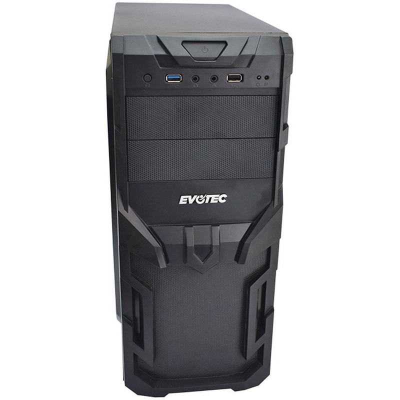 Gabinete evotec ev-1005 atx/mini atx/micro atx.fuente de 600w 2 usb 3.0 negro