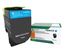 Toner lexmark cyan extra alto rendimiento cs417/cx417