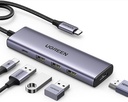 Hub usb-c (docking station) 5 en 1 | hdmi 2.0 4k@30hz | 3 usb-a 3.0 (5gbps) | usb-c pd carga 100w | potente disipación de calor | chip de ultima generación | cable de nylon trenzado de 25 cm | carcasa de aluminio.