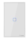 Apagador de pared touch on/off sonoff t2us1c (nueva versión) smart inalámbrico wifi para solución de smart home con temporizador para ios y android compatible con alexa/google home/ifttt 1ch wifi 2.4ghz rf 433 hasta 2amp