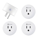 Ezviz Smart Plug T30/K4, Wi-Fi, 4 Conectores, 1600W, 10A, 4 Piezas