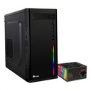 Gabinete Stylos Stylos Secai, Mini-Tower, Micro-ATX/Mini-ITX, USB 2.0/3.0, con Fuente de 550W, 1 Ventilador Instalado, Negro