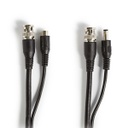 Cable Coaxial para Video 20 Metros PR-CA20 Macho a Macho Negro