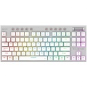 Teclado Gamer Balam Rush Dominate Expert GK959 LED RGB TKL, Teclado Mecánico, Switch Brown, Inalámbrico, RF Inalámbrico/Bluetooth, Blanco, Español
