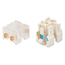 Paquete de núcleos de repuesto revconnect belden rvucoew-b50 ideal para jack y plug revconnect 50 piezas color blanco tipo keyco