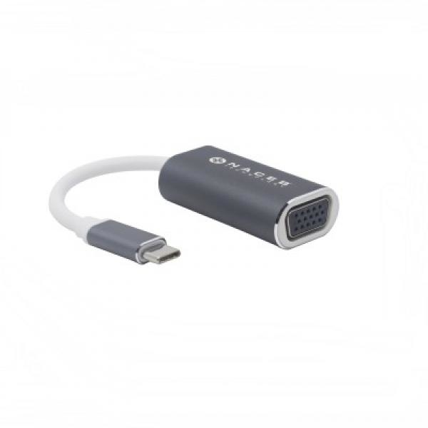 Adaptador Naceb USB C - VGA Transferencia 5.4 gbds