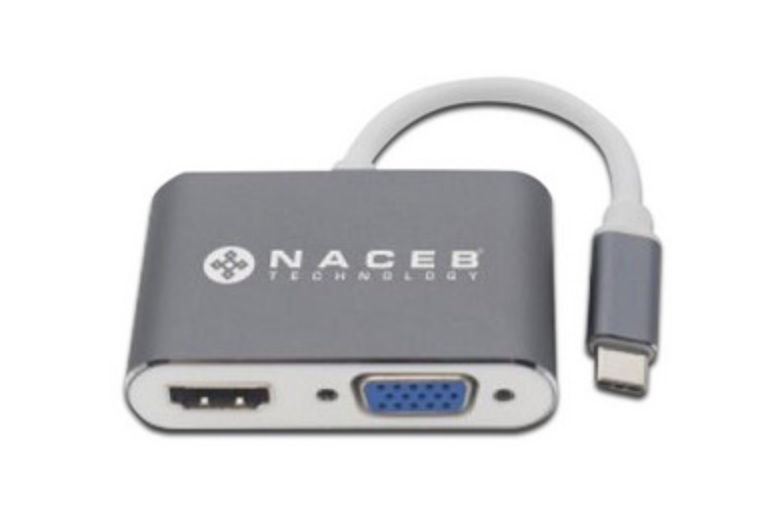 Adaptador Naceb USB 3.0 Macho - HDMI/VGA Hembra