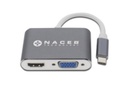 Adaptador Naceb USB 3.0 Macho - HDMI/VGA Hembra