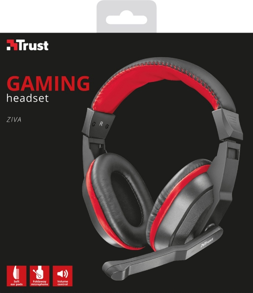 Audífonos Gamer Trust Ziva Alámbrico 1.8 Metros 3.5mm
